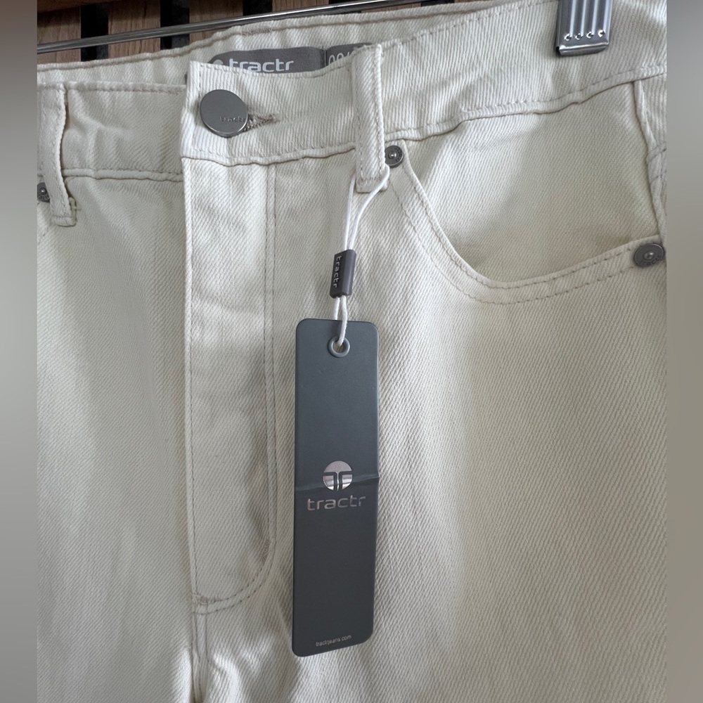 Tractor Wide leg crop jeans - cream color - flare high waist - Picture 4 of 5